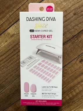 Dashing Diva Glaze LED Semi-Cured Gel Starter Kit- pink
